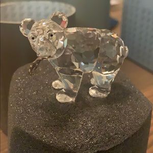Grizzly cub Swarovski crystal